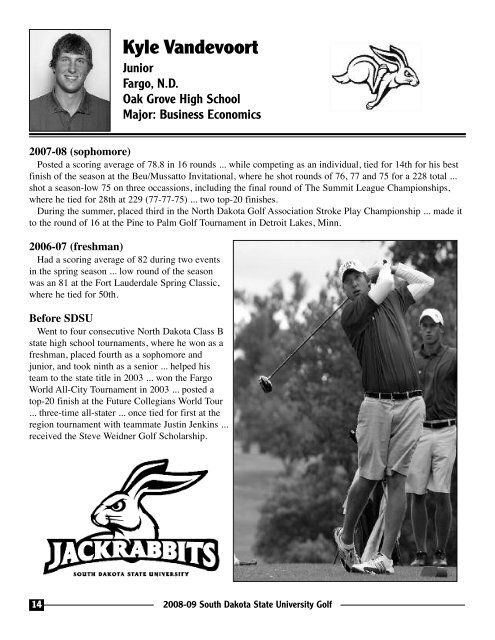 2008-09 Men's & Women's Golf - South Dakota State University ...