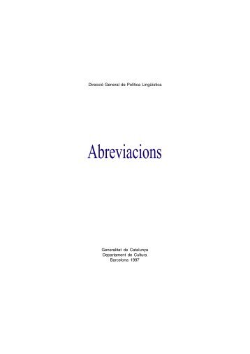 Abreviacions - Universitat de Girona