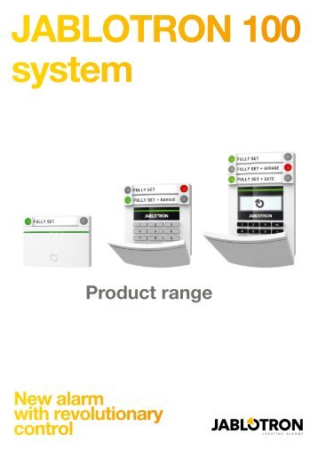 Product range - Jablotron alarms a.s.