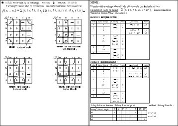 Å½ Leida McCluskey meetodiga MDNK ja MKNK eelnevalt Karnaugh ...