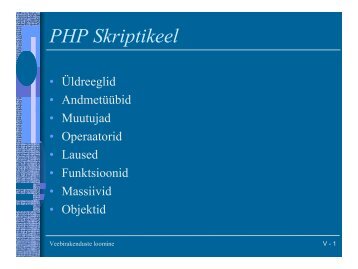 PHP Keelereeglid