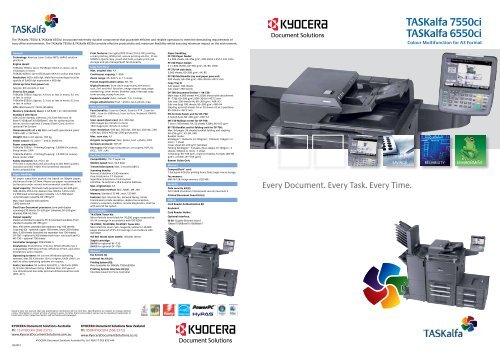 TASKalfa 7550ci TASKalfa 6550ci - KYOCERA Document Solutions