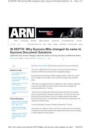 Why Kyocera Mita changed its name to Kyocera Document Solutions
