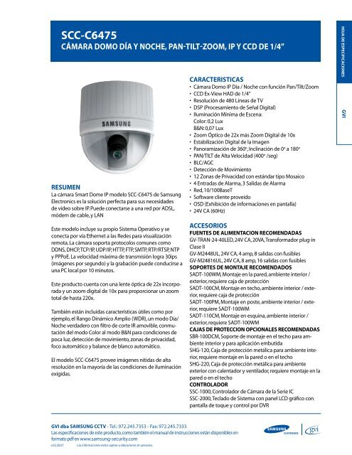 SCC-C6475 Domo PTZ IP.pdf - Nvcadocs.info