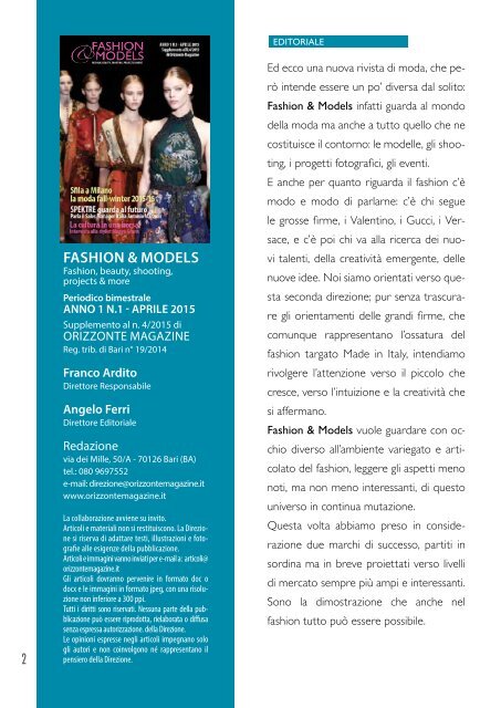 Fashion & Model Aprile 2015 n°1