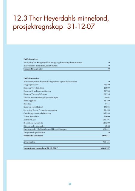 Årsrapport 2007 - The Thor Heyerdahl Institute