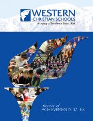 ACHIEVEMENTS 07 - 08 - Western Christian Schools