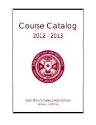 Course Catalog - Saint Mary's College High School