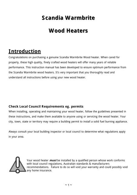 Download manual u0026amp; warranty information - Scandia Stoves u0026amp; Spares