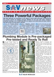 Three Powerful Packages VALVE MODULES - SAV Systems