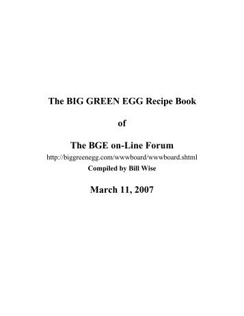Big Green Egg Recipes - The Naked Whiz