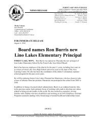 Board names Ron Burris new Lino Lakes Elementary Principal