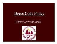 Dress Code Policy: Jackets - Century Junior High School