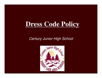 Dress Code Policy: Jackets - Century Junior High School