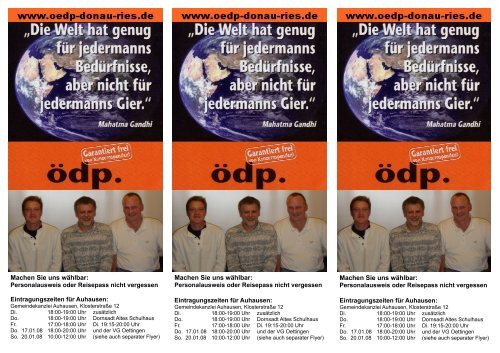 Auhausen - ÖDP Donau-Ries