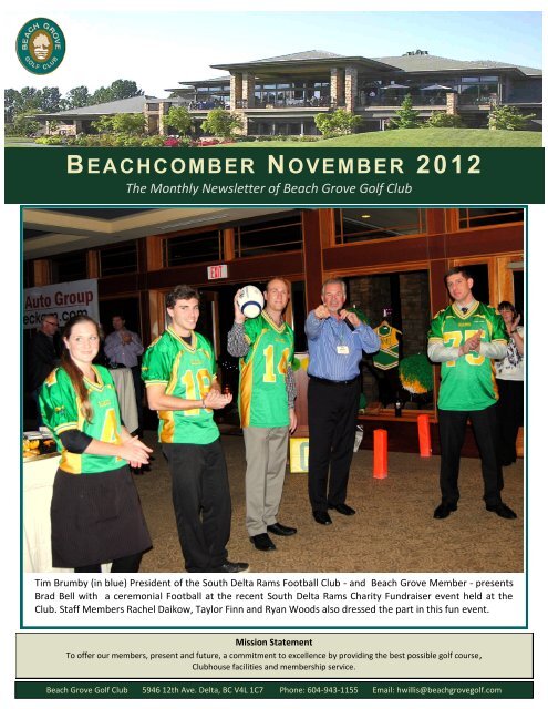 BEACHCOMBER NOVEMBER 2012 - Beach Grove Golf Club