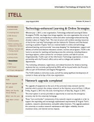 itell - Information Technology - Virginia Tech