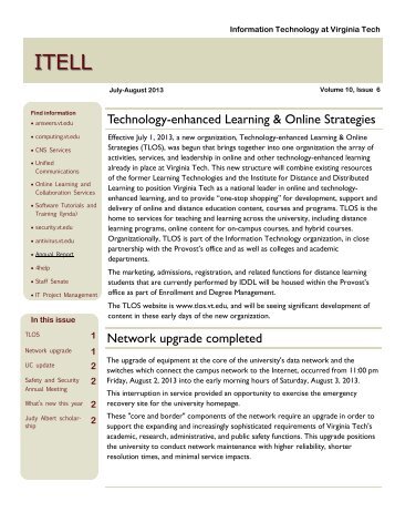 itell - Information Technology - Virginia Tech