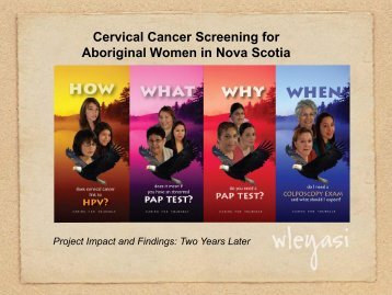 Cervical Cancer Screening for Aboriginal Women in Nova Scotia