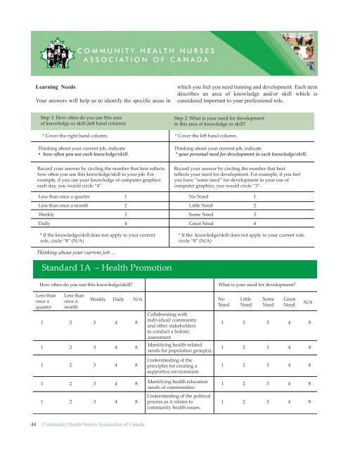 Canadian Community Health Nursing Standards of Practice (CCHN ...