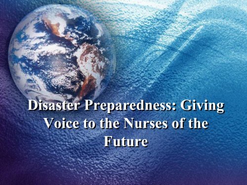 Disaster preparedness - Community Health Nurses Canada