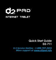 Quick Start Guide D2-711 - D2 PAD