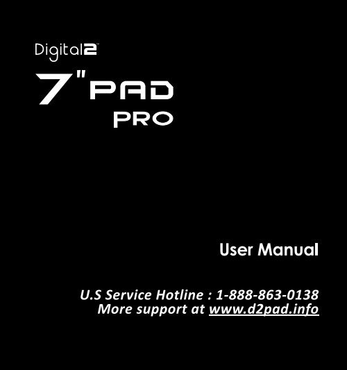 D2-721G 7-inch Pad Pro UserManual.indd - D2 PAD