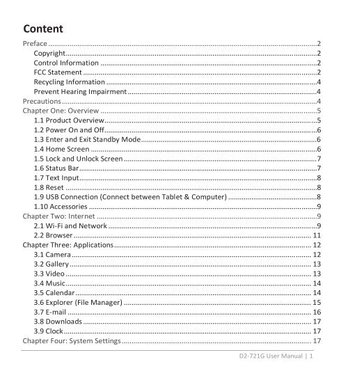 D2-721G 7-inch Pad Pro UserManual.indd - D2 PAD