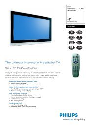 Philips Hotel TV Information. - Chantry Digital Ltd