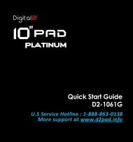 Quick Start Guide D2-1061G - D2 PAD