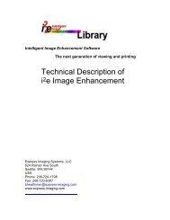Technical Description of the i2e Library - Express Imaging Systems