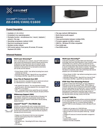 easynetâ¢ Compact Series ED-C400/C800/C1600 - DWG