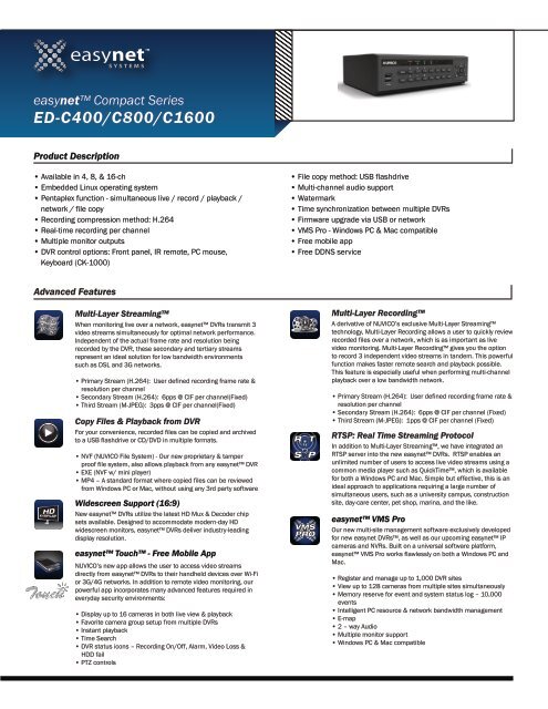 easynetâ¢ Compact Series ED-C400/C800/C1600 - DWG