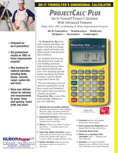 PROJECTCALC® PLUS Do-It-Yourself Project Calculator