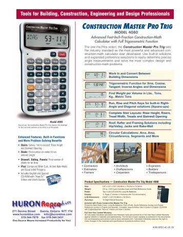 CONSTRUCTION MASTER® PRO TRIG