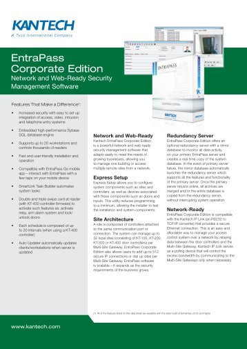 EntraPass Corporate Edition - Kantech