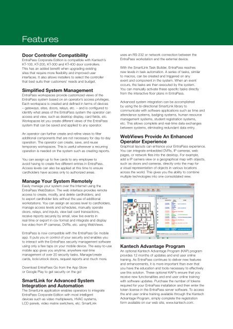 EntraPass Corporate Edition - Kantech