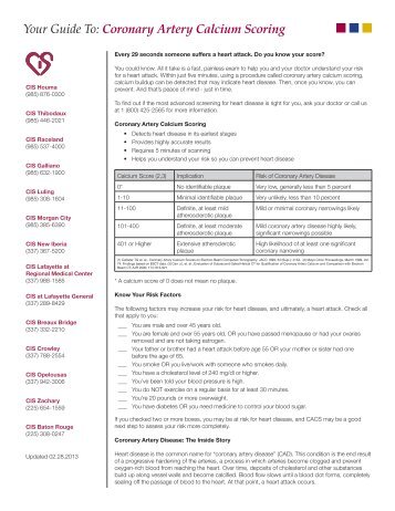 Your Guide To: Coronary Artery Calcium Scoring