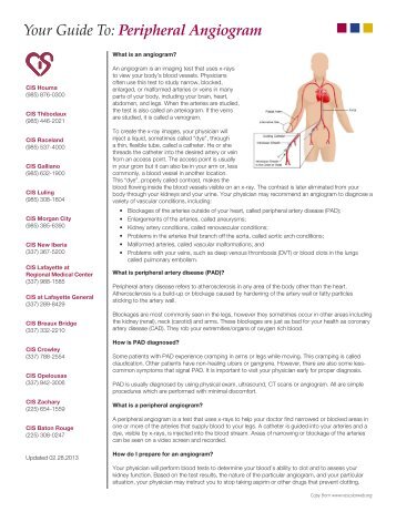 Your Guide To: Peripheral Angiogram