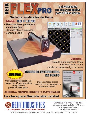 Download a Product Brochure en Espanol (pdf) - Beta Industries