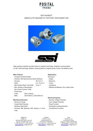 DATASHEET ABSOLUTE MAGNETIC ROTARY ENCODER SSI