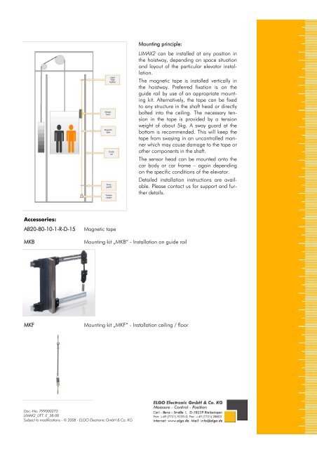 Magnetic Absolute Shaft Information System for Elevators