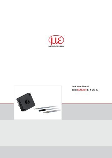 Instruction manual colorSENSOR LT-1-LC-20 (PDF ... - Micro-Epsilon