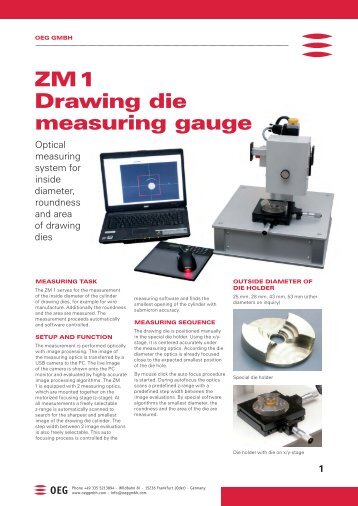 ZM 1 Drawing die measuring gauge - OEG