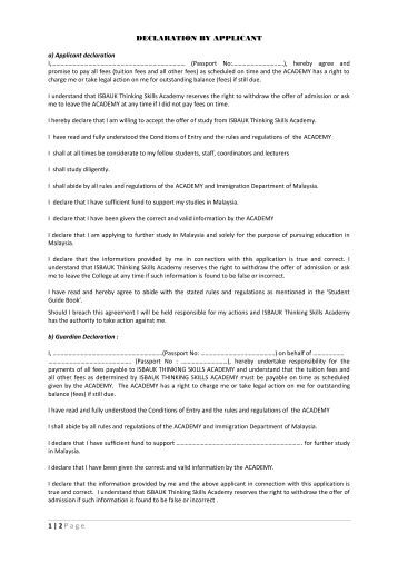Dissertation declaration form university of mauritius