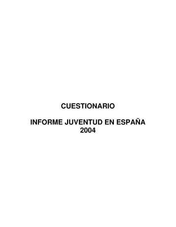 Cuestionario de la encuesta - Injuve