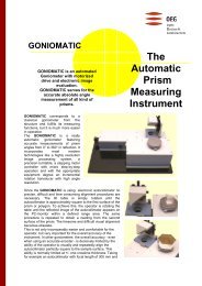 GONIOMATIC The Automatic Prism Measuring Instrument - OEG