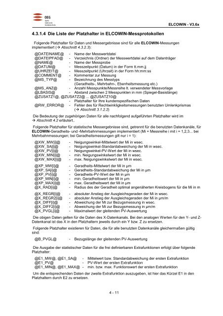 ELCOWIN V3.6x - OEG