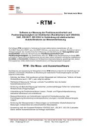 RTM - Die Mess- und Auswertesoftware - OEG