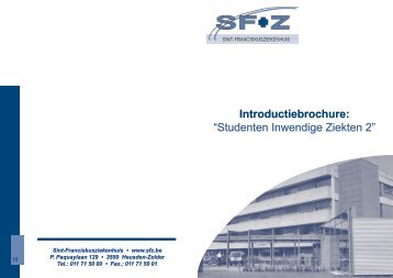 Introductiebrochure: âStudenten Inwendige Ziekten 2â - Sfz.be